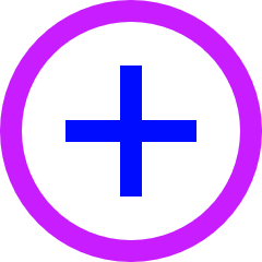 Add Circle Icon from Sharp Neon Set