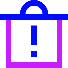 Recycle Bin Alert Icon from Sharp Neon Set