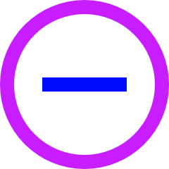 Subtract Circle Icon from Sharp Neon Set