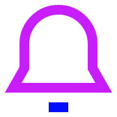Bell Notification Icon from Sharp Neon Set