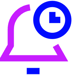 Bell Set Timer Icon from Sharp Neon Set