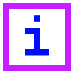 Information Square Icon from Sharp Neon Set
