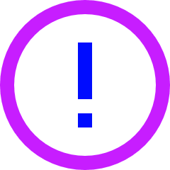 Warning Circle Icon from Sharp Neon Set