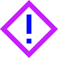 Warning Diamond Icon from Sharp Neon Set