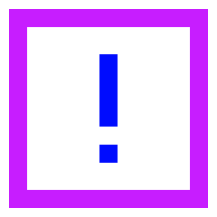 Warning Square Icon from Sharp Neon Set