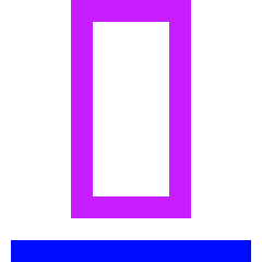 Align Bottom 2 Icon from Sharp Neon Set