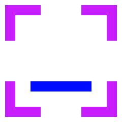 Align Bottom Frame Icon from Sharp Neon Set