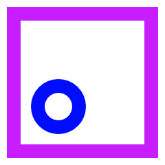 Align Bottom Left Circle Icon from Sharp Neon Set