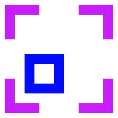 Align Bottom Left Frame Square Icon from Sharp Neon Set