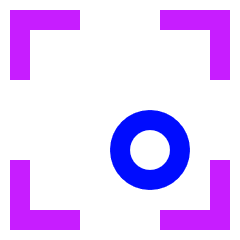 Align Bottom Right Frame Circle Icon from Sharp Neon Set