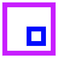 Align Bottom Right Square Icon from Sharp Neon Set