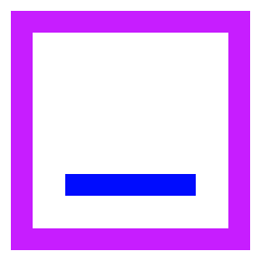 Align Bottom Square Icon from Sharp Neon Set