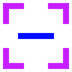 Align Center Horizontal Frame Icon from Sharp Neon Set
