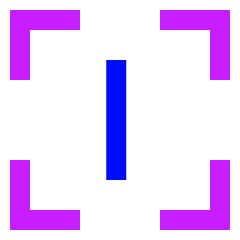 Align Center Vertical Frame Icon from Sharp Neon Set