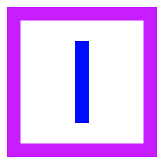 Align Center Vertical Square Icon from Sharp Neon Set