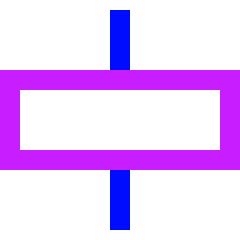 Align Horizontal Center 2 Icon from Sharp Neon Set