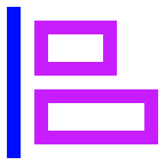 Align Left 1 Icon from Sharp Neon Set