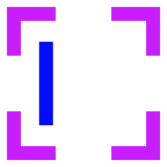 Align Left Frame Icon from Sharp Neon Set