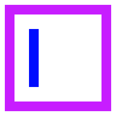 Align Left Square Icon from Sharp Neon Set