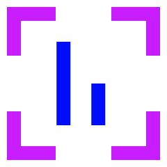 Align Object Frame Bottom Icon from Sharp Neon Set