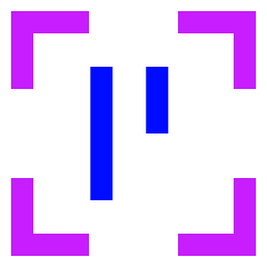 Align Object Frame Top Icon from Sharp Neon Set