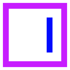 Align Right Square Icon from Sharp Neon Set