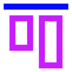 Align Top 1 Icon from Sharp Neon Set