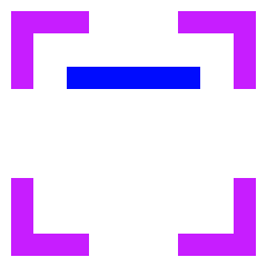Align Top Frame Icon from Sharp Neon Set