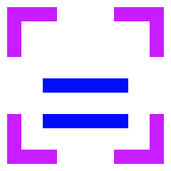 Align Two Bottom Frame Icon from Sharp Neon Set