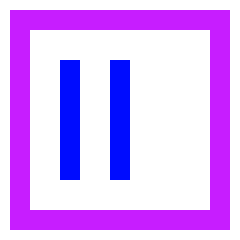 Align Two Left Square Icon from Sharp Neon Set