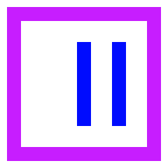 Align Two Right Square Icon from Sharp Neon Set