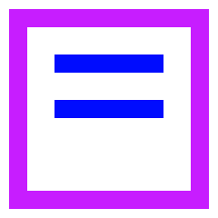 Align Two Top Square Icon from Sharp Neon Set
