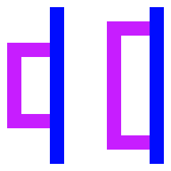 Distribute Right Icon from Sharp Neon Set