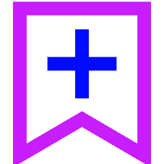 Add Bookmark Icon from Sharp Neon Set