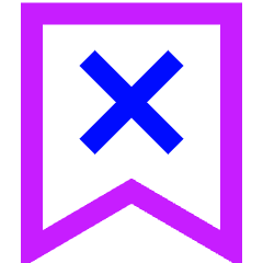 Delete Bookmark Icon from Sharp Neon Set