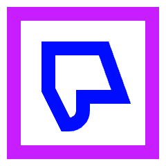 Dislike Square Icon from Sharp Neon Set