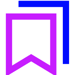 Double Bookmark Icon from Sharp Neon Set