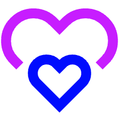 Double Heart Icon from Sharp Neon Set
