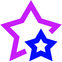 Double Star Icon from Sharp Neon Set