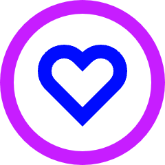 Heart Circle Icon from Sharp Neon Set