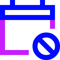 Calendar Block Icon from Sharp Neon Set