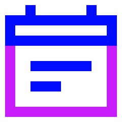 Calendar Note Icon from Sharp Neon Set