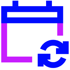 Calendar Refresh Icon from Sharp Neon Set