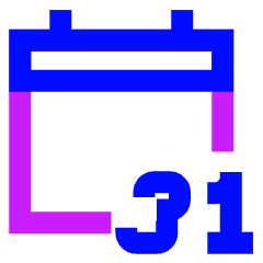 Monthly Calendar Icon from Sharp Neon Set