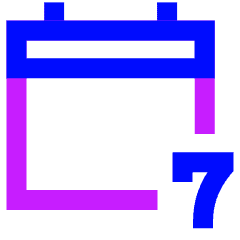 Weekly Calendar Icon from Sharp Neon Set