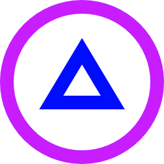 Color Triangle Icon from Sharp Neon Set