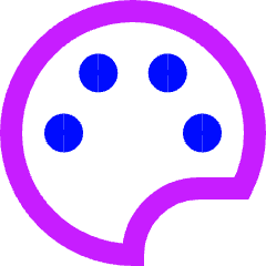 Paint Palette Icon from Sharp Neon Set
