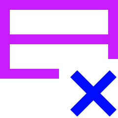 Delete Row Icon from Sharp Neon Set