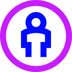Attribution Icon from Sharp Neon Set