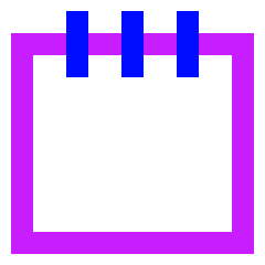 Blank Notepad Icon from Sharp Neon Set